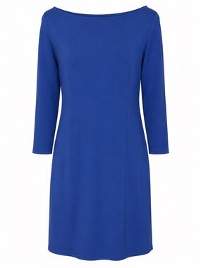 Nine West Cobalt Blue Long-Sleeve Boatneck Sheath Dress